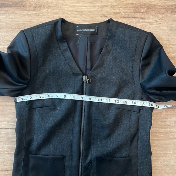 NWOT Zadig and Valtaire Blazer Black/Charcoal size Small - Picture 9 of 12